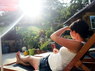 Eine zufriedene Kundin